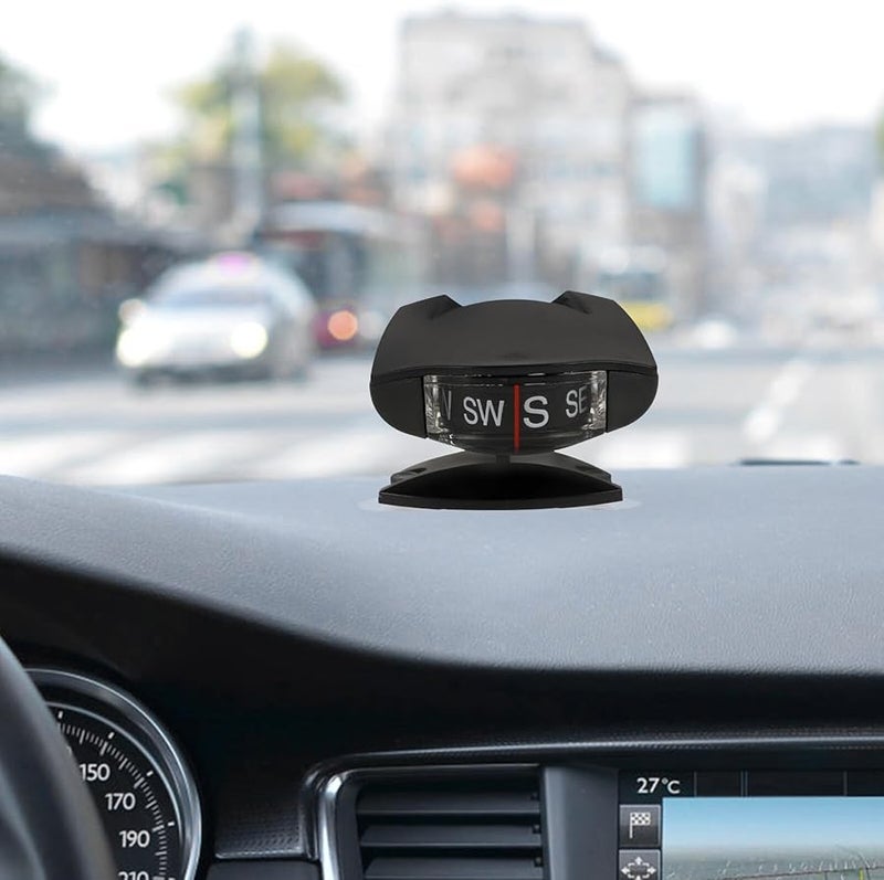 HYTROVE بوصلة سيارة قابلة للتعديل مع حامل شفاط ومقياس الميل للوحة القيادة - Image 5